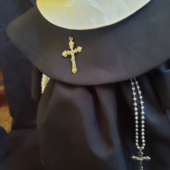 OOAK Creepy Nun Porcelain Doll - Picture 3 of 5